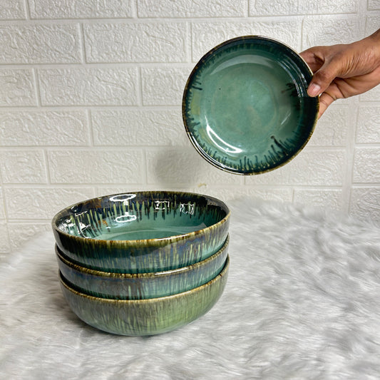 STUDIO GREEN SPLASH  SERVING BOWL SET OF 1