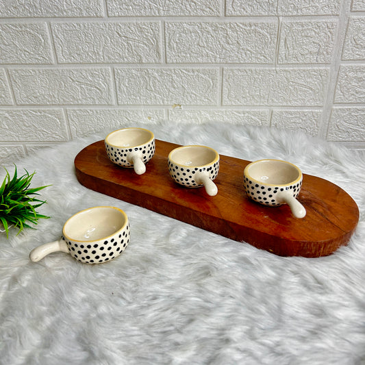 POLKA DOT DIP BOWL SET OF 4