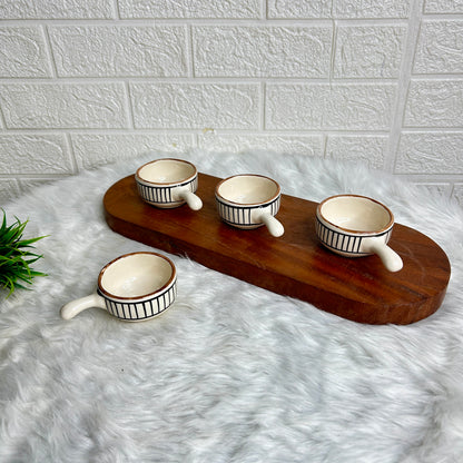 ZEBRA DIP BOWL SET OF 4