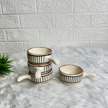 ZEBRA DIP BOWL SET OF 4