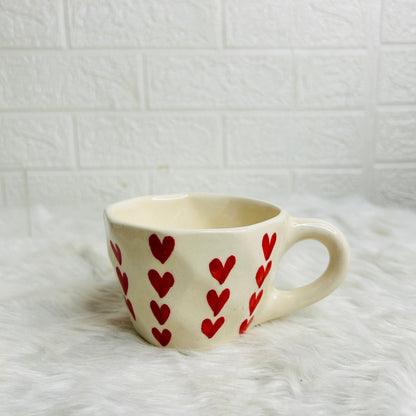 RED HEART CUP & SAUCER SET OF 1