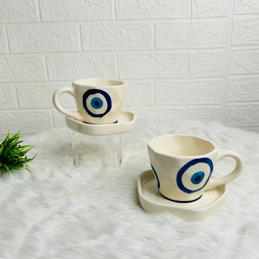 EVIL EYE CUP & SAUCER SET OF 1