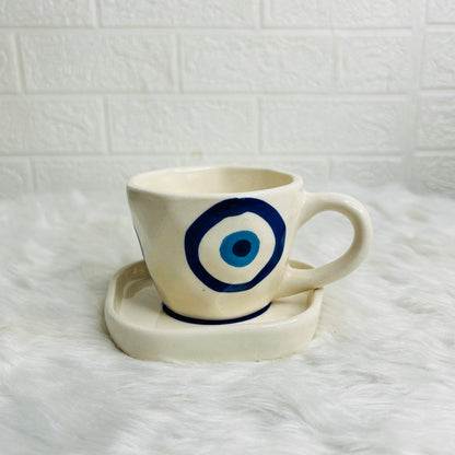 EVIL EYE CUP & SAUCER SET OF 1