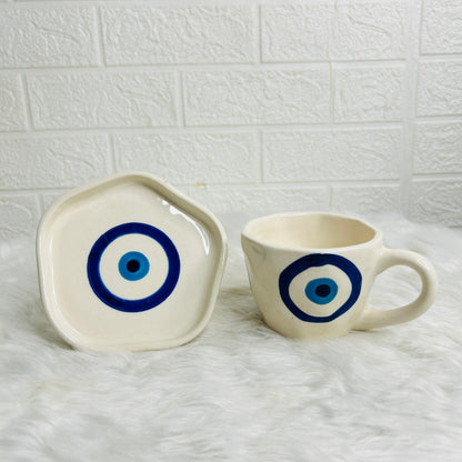 EVIL EYE CUP & SAUCER SET OF 1