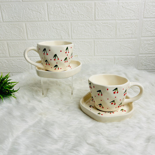 CHERRY CUP & SAUCER SET OF 1