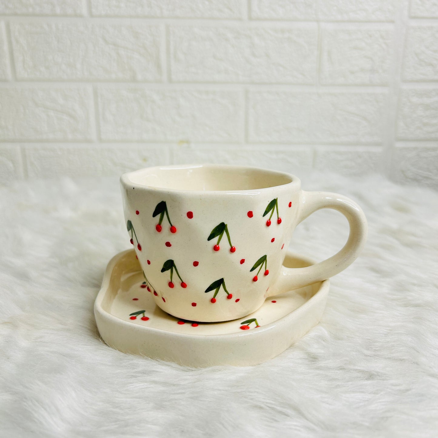 CHERRY CUP & SAUCER SET OF 1