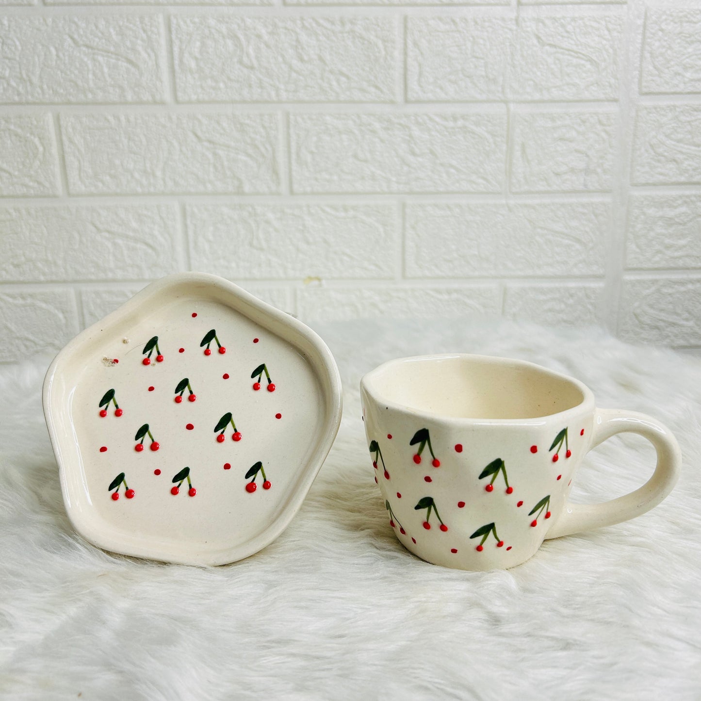 CHERRY CUP & SAUCER SET OF 1