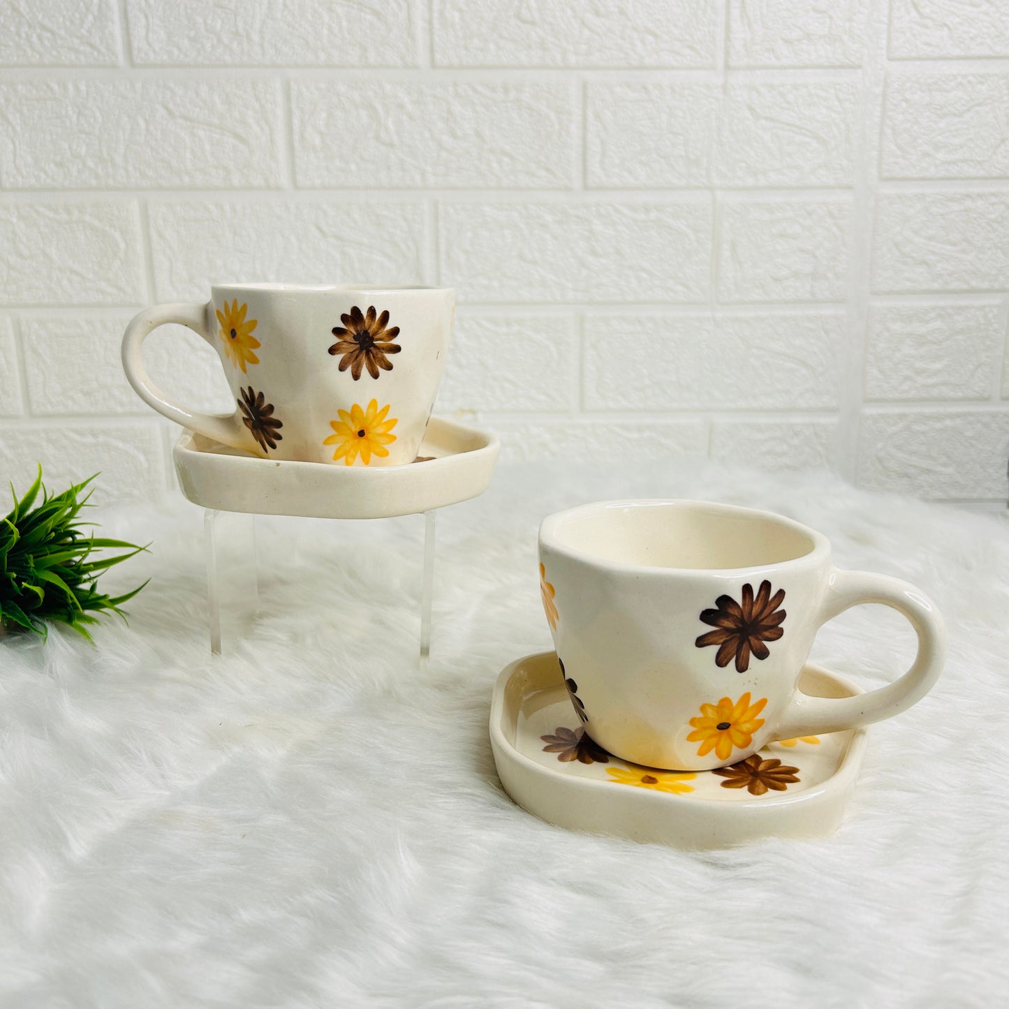 SUNNY FLOWER CUP & SAUCER SET OF 1