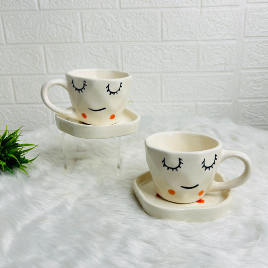 SMILEY CUP & SAUCER SET OF 1