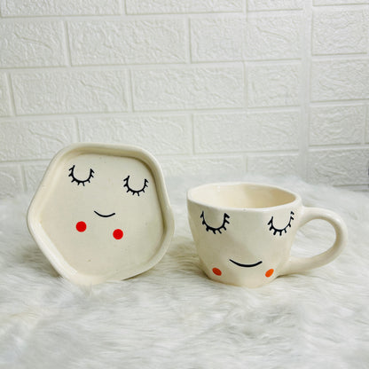 SMILEY CUP & SAUCER SET OF 1