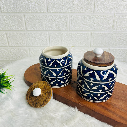 NAVY BLUE JAR SET OF 1