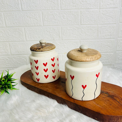 HEART JAR COMBO SET OF 2